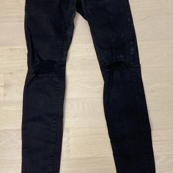Garage - Size 1 - Black Ripped Jeans - High Waist - Picture 2 of 9